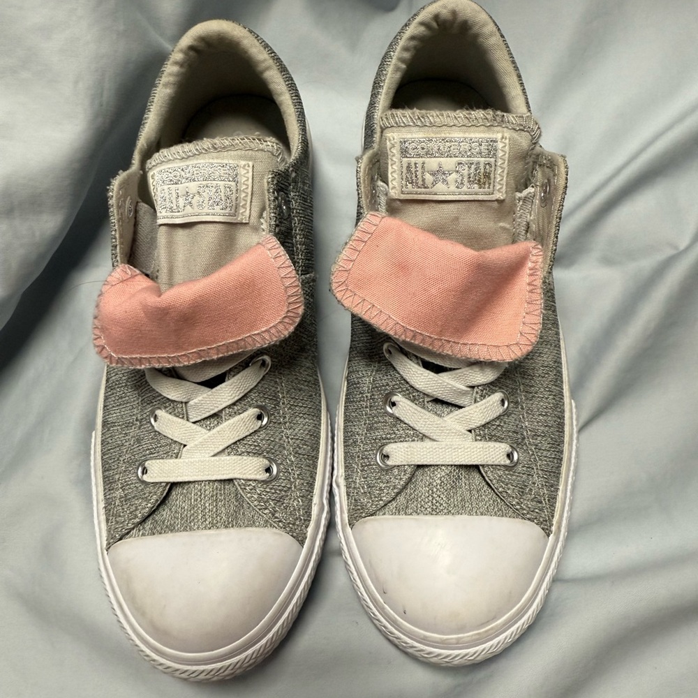 Converse Kids Sneakers - Gray and Pink